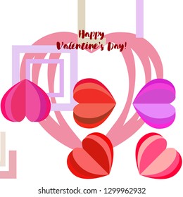 Valentine's Day, heart, greeting card, vector background