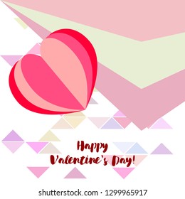 Valentine's Day, heart, greeting card, vector background