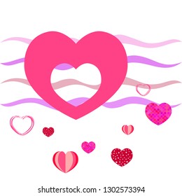 Valentine's Day, heart, greeting card, vector background