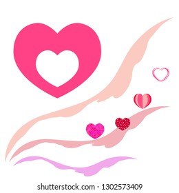 Valentine's Day, heart, greeting card, vector background