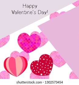 Valentine's Day, heart, greeting card, vector background