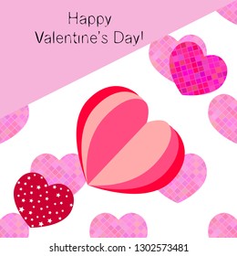 Valentine's Day, heart, greeting card, vector background