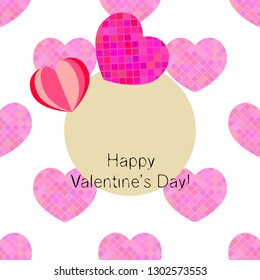 Valentine's Day, heart, greeting card, vector background