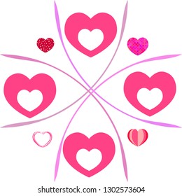 Valentine's Day, heart, greeting card, vector background
