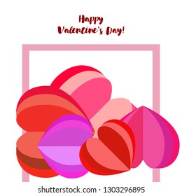 Valentine's Day, heart, greeting card, vector background