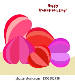 Valentine's Day, heart, greeting card, vector background