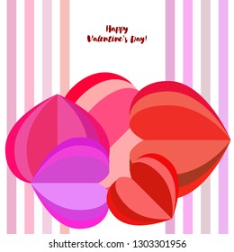 Valentine's Day, heart, greeting card, vector background
