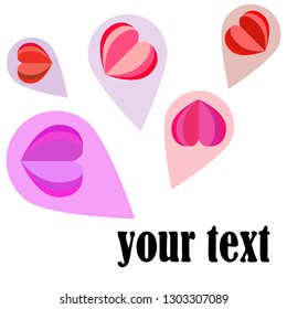 Valentine's Day, heart, greeting card, vector background