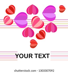 Valentine's Day, heart, greeting card, vector background