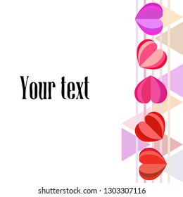 Valentine's Day, heart, greeting card, vector background