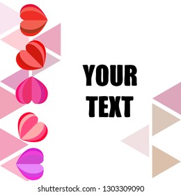 Valentine's Day, heart, greeting card, vector background