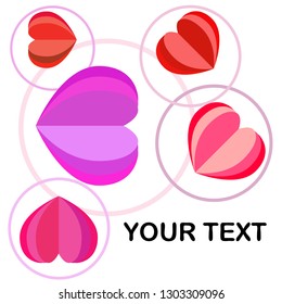 Valentine's Day, heart, greeting card, vector background