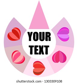 Valentine's Day, heart, greeting card, vector background