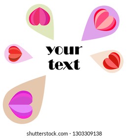 Valentine's Day, heart, greeting card, vector background