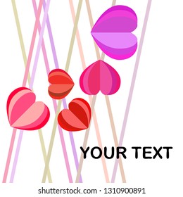 Valentine's Day, heart, greeting card, vector background