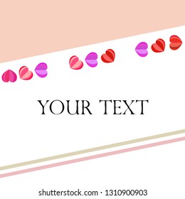 Valentine's Day, heart, greeting card, vector background