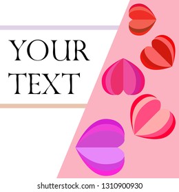 Valentine's Day, heart, greeting card, vector background
