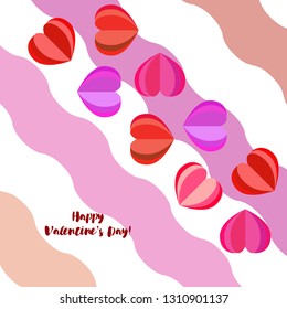 Valentine's Day, heart, greeting card, vector background