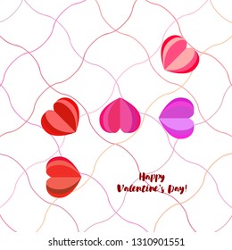 Valentine's Day, heart, greeting card, vector background