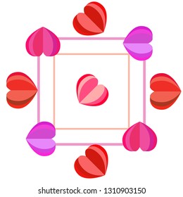Valentine's Day, heart, greeting card, vector background