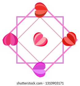 Valentine's Day, heart, greeting card, vector background