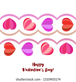 Valentine's Day, heart, greeting card, vector background