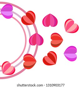 Valentine's Day, heart, greeting card, vector background