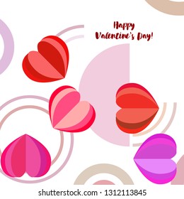 Valentine's Day, heart, greeting card, vector background