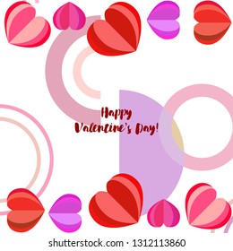 Valentine's Day, heart, greeting card, vector background