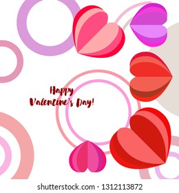 Valentine's Day, heart, greeting card, vector background