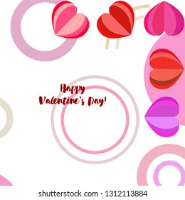 Valentine's Day, heart, greeting card, vector background