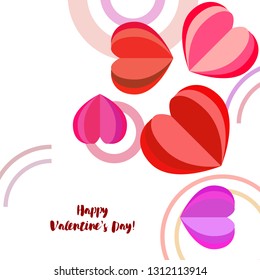 Valentine's Day, heart, greeting card, vector background