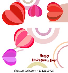 Valentine's Day, heart, greeting card, vector background