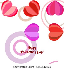 Valentine's Day, heart, greeting card, vector background