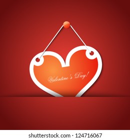 Valentine's Day heart hanged