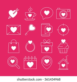 Valentine's Day Heart Icon Set