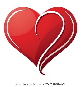 Valentine's day Heart icon. Vector illustration. Valentine day love concept.