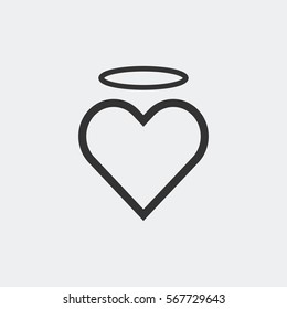 Valentine's Day heart icon vector
