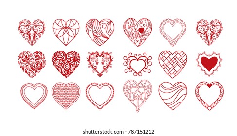 Valentine's Day, Heart icon, Vector illustration