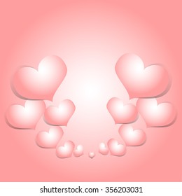 Valentines Day and Heart illustration abstract vector background