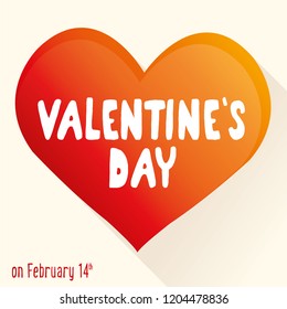 Valentine's day heart illustration. Vector graphic design resources.