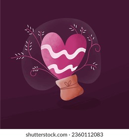 valentines day heart illustration vector art