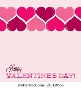Valentine's Day heart line card in vector format.