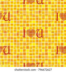 Valentine's Day heart, love Background texture. Endless abstract pattern.