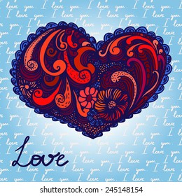 Valentines Day Heart Made of Red Roses with a small cute bird Isolated on White Background. Happy Valentine's day. Heart isolated