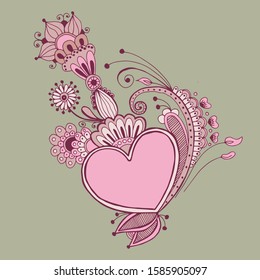  Valentines day, heart ornament, stock illustration