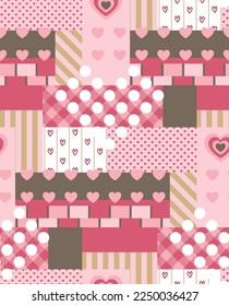 valentine's day heart pattern fabric