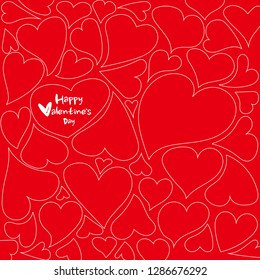 Valentine's Day Heart Pattern Illustration