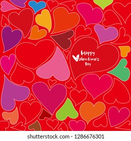 Valentine's Day Heart Pattern Illustration