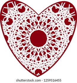 Valentine's day, heart with a pattern, an ornament an element